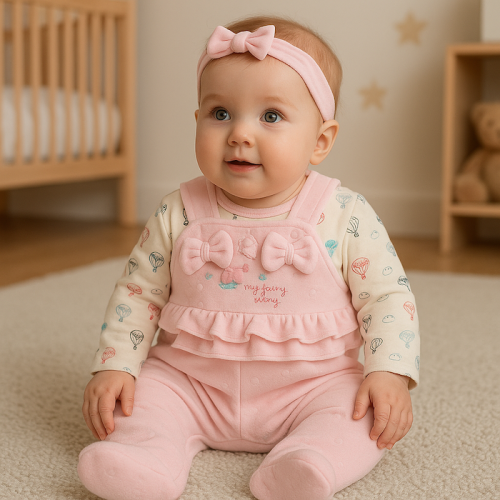 Βρεφικό Σετ Μπλούζάκι Φορμάκι Bodysuit pink airship 722788